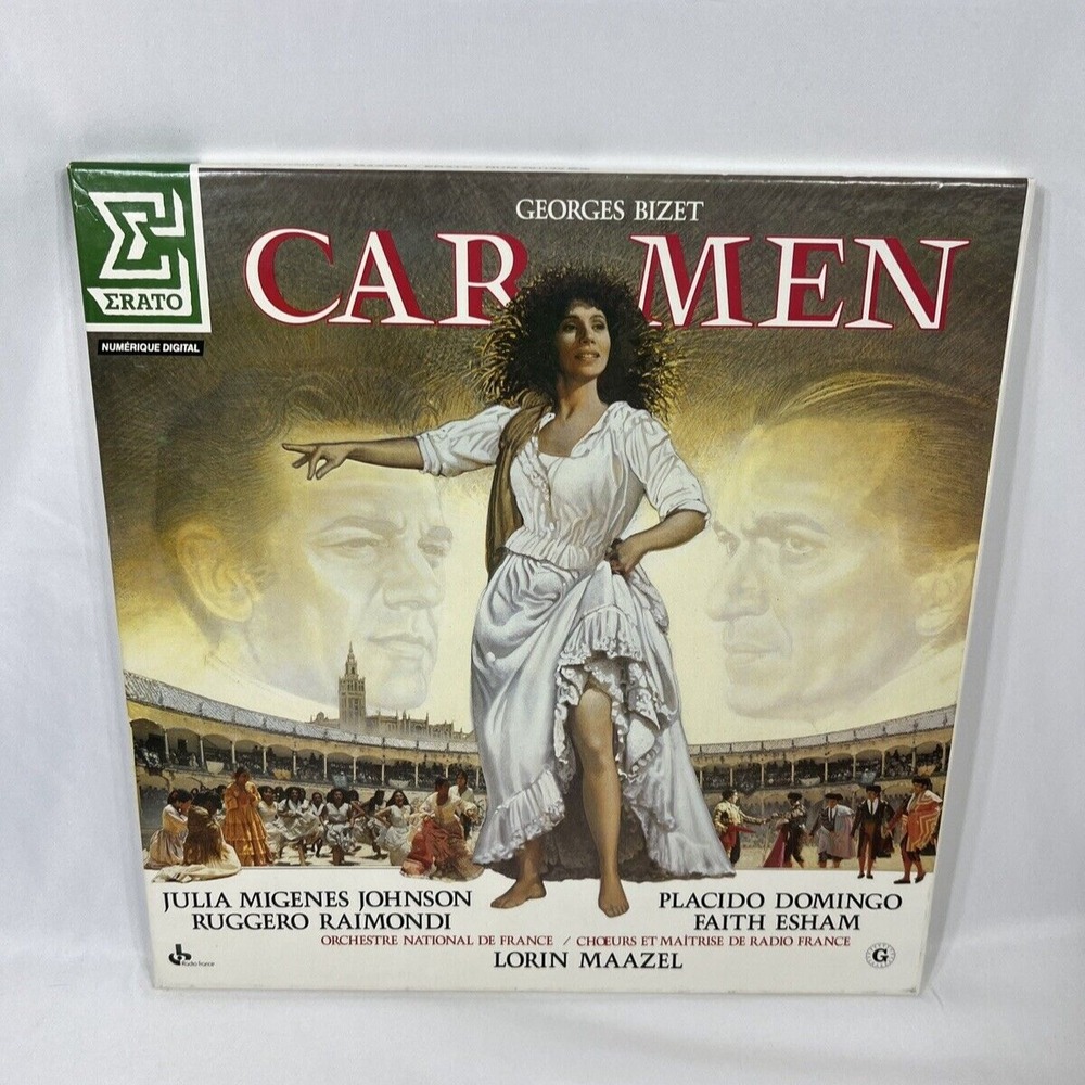 Georges Bizet Carmen Lorin Maazel Erato 3 LP Box Set Julia Migenes Johnson 1984